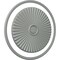 Ekena Millwork 38 1/2-in. OD x 35 1/4-in. ID Ceiling Ring with 29 1/2-in. OD Ceiling Medallion Shakuras Accent Kit CRM38OX30SH - alternate 6
